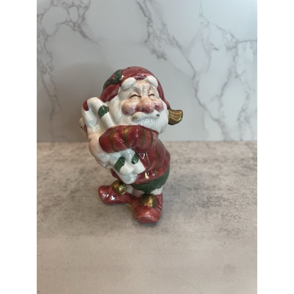 Fitz & Floyd Pepper Shaker Old World Santa Gnome Candy Canes 1990 Replacement